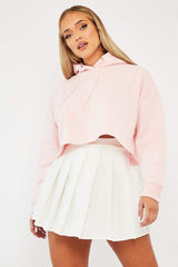 White Pleated Tennis Mini Skirt - Faye-Skirts
