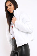 White Puffer Coat - Alyssa-Coats