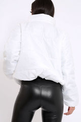 White Puffer Coat - Alyssa-Coats