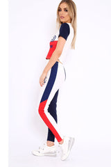 White Red and Navy Racing Champion Co-Ord - Shanell-Co-ords