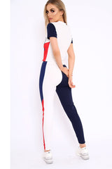 White Red and Navy Racing Champion Co-Ord - Shanell-Co-ords