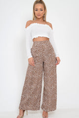 White Ribbed Frill Bardot Crop Top - Cassidy-Crop Tops