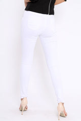 White Ripped Skinny Jeans - Addyson-Jeans
