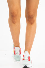 White Rippled Sole Trainers - Happiness-Trainers