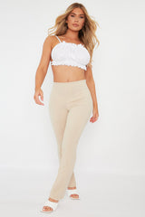 White Ruched Backless Crop Top - Sanne-Crop Tops