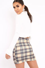 White Ruffle Hem Crop Top - Frankie-Tops