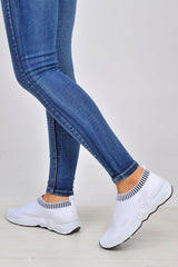 White Runner Sock Trainers - Kannon-Trainers