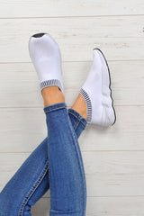 White Runner Sock Trainers - Kannon-Trainers