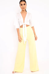 White Satin Tie Crop Top - Alara-Crop Tops