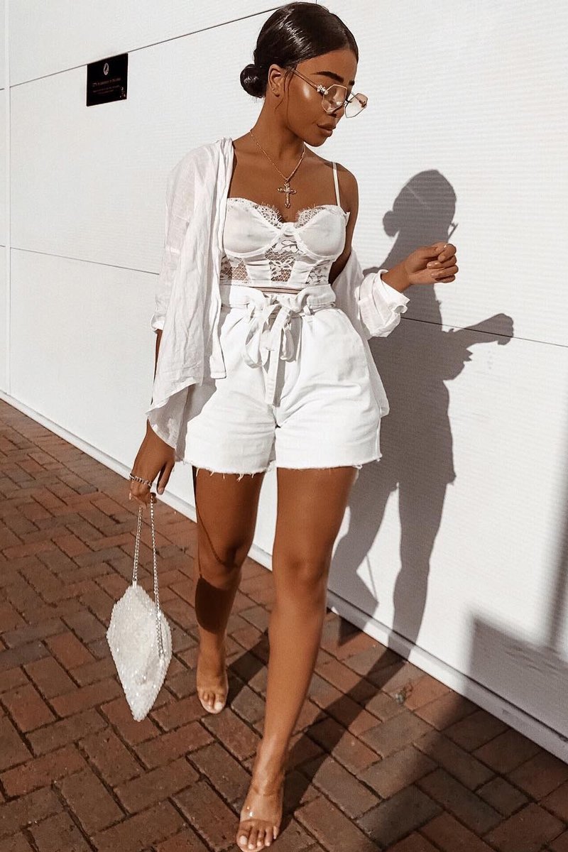 White Scalloped Lace Satin Bodysuit - Jeriah-Bodysuits