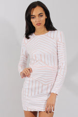White Sequin Bodycon Dress - Rosalie-Dresses