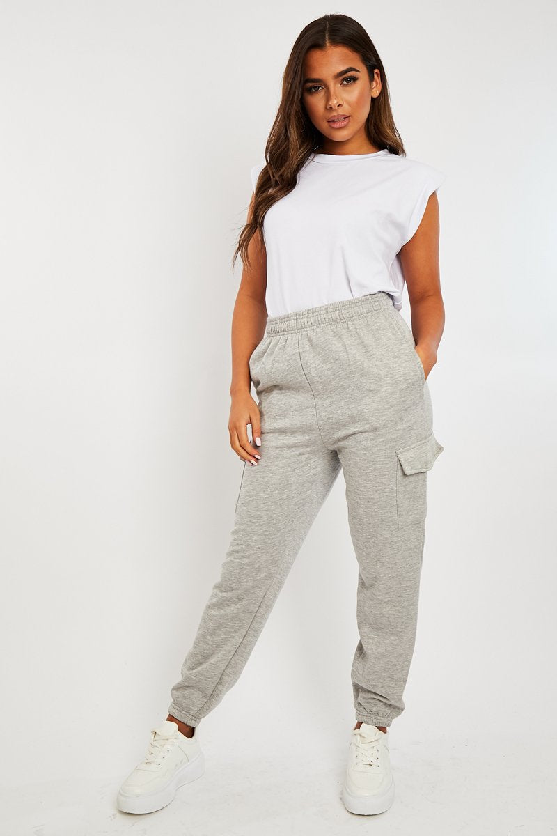 White Shoulder Pad Oversized T-shirt - Amzie-T-shirt