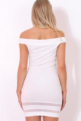 White Sleeveless Bodycon Dress-Sheena-Dresses