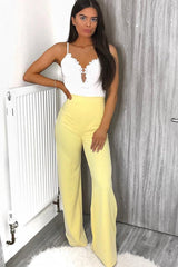 White Slinky Bodysuit with Floral Embroidery - Adila-Bodysuits