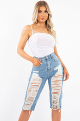 White Slinky Ruched Detail Bodysuit - Edie-Bodysuits