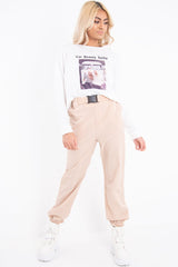 White Slogan Photo Print Sweatshirt - Belize-Sweatshirts