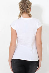 White Slogan Top - Skai-Tops
