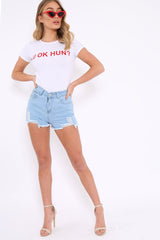 White Slogan You Ok Hun? T Shirt - Harmony-Tops