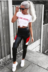 White Slogan You Ok Hun? T Shirt - Harmony-Tops