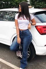 White Slogan You Ok Hun? T Shirt - Harmony-Tops