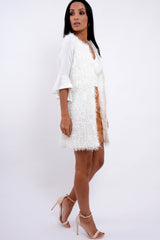 White Soft Shaggy Gilet - Niamh-Jackets
