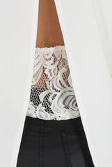 White Split Back Sleeveless Top - Andrea-Tops