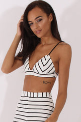 White Stripe Crochet Bralet - Lana-Bralets