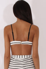 White Stripe Crochet Bralet - Lana-Bralets