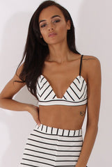 White Stripe Crochet Bralet - Lana-Bralets