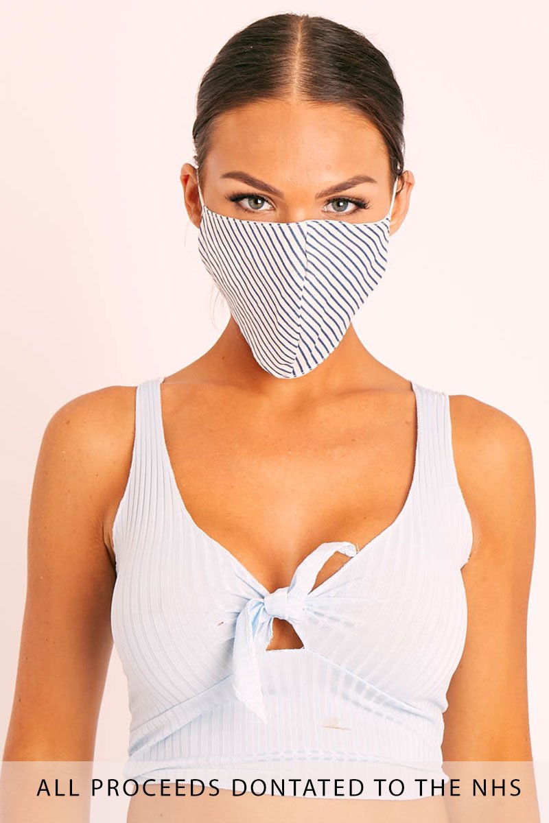 White Striped Face Mask - Gerry-Mask