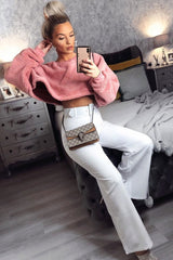 White Tailored Wide Leg Belted Trousers - Chenelle-Trousers