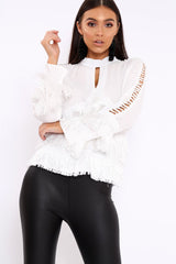 White Tassel Blouse - Wallis-Tops