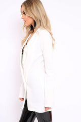 White Two Button Blazer - Hilary-Jackets