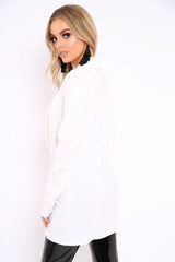 White Two Button Blazer - Hilary-Jackets