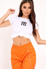 White Virgo Star Sign T-Shirt - Adalee-Tops