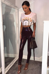 White Vogue Slogan Print T-Shirt - Corey-Tops