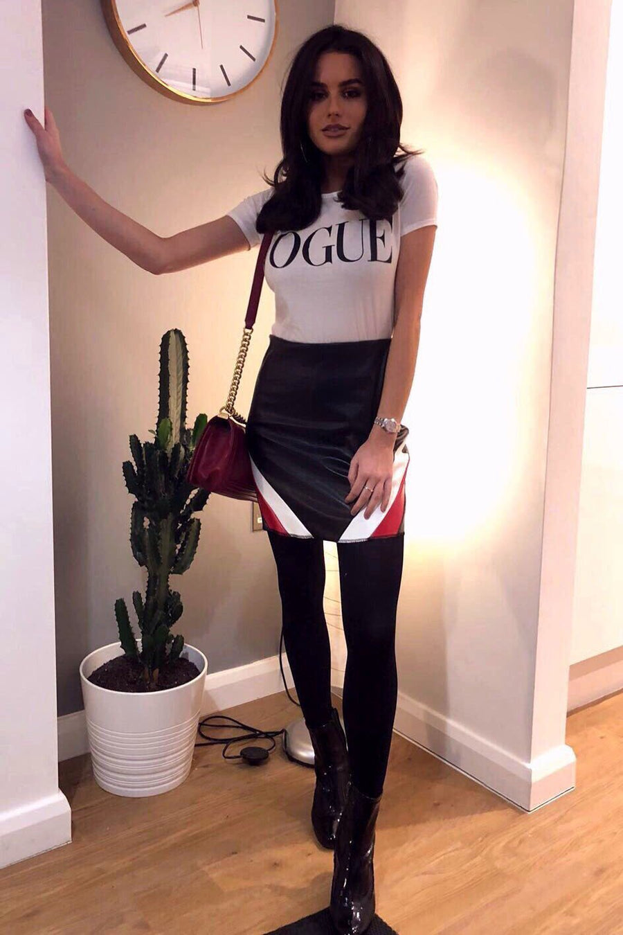 White Vogue Slogan Top - Birda-Tops