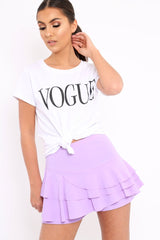 White Vogue Slogan Top - Birda-Tops