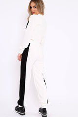 White Vogue Slogan Tracksuit - Neyla-Co-ords