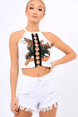 White Wild Child Cropped Tee - Rumi-Crop Tops