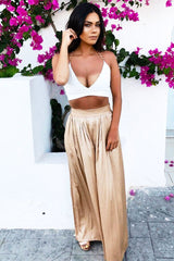 White plunge Gold Ring Bralet Darcia-Bralets