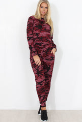 Wine Camouflage Loungewear -Lolo-Loungewear