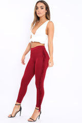 Wine Fringe Leggings - Rosaleen-Trousers