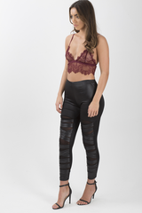 Wine Lace Bralet - Evie-Bralets