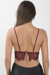 Wine Lace Bralet - Evie-Bralets