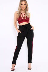 Wine Lace Harness Bralet - Saskia-Bralets