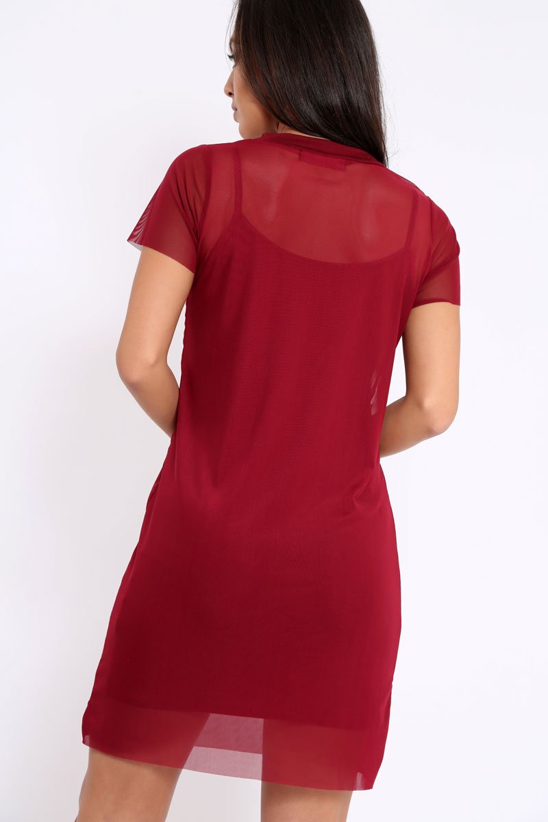 mesh overlay t shirt dress Short Sleeve Mesh Overlay T Shirt Dress Short-Sleeve Mesh Overlay A-Line Dress