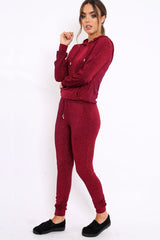 Wine Metallic Tracksuit - Sinead-Co-ords