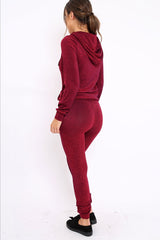 Wine Metallic Tracksuit - Sinead-Co-ords