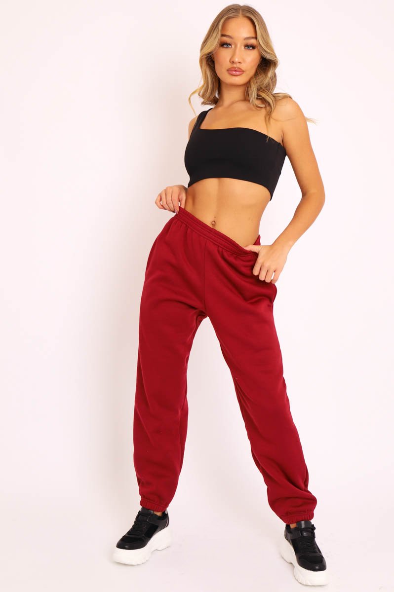 Wine Oversized Joggers - Erica-Joggers